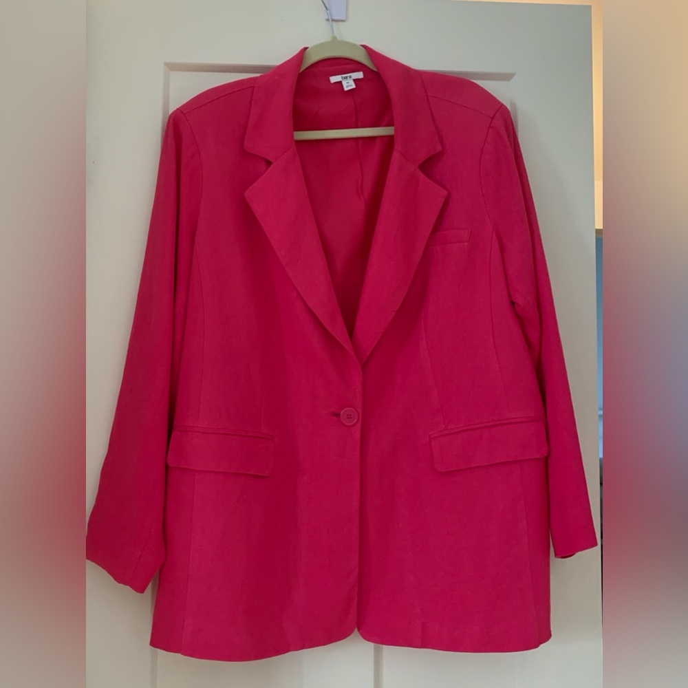 Bar III Vibrant Fuchsia Single-Button Blazer